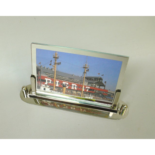 Art Deco French Picture Frame in Chrome-Plated Brass, 1920s For Sale - Image 3 of 18