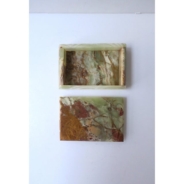 Italian Onyx Marble Box, 1970s Italy For Sale - Image 10 of 11