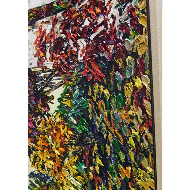 Maya Eventov "Autumn's Arrival" Original Acrylic Painting on Canvas Custom Frame For Sale - Image 9 of 10