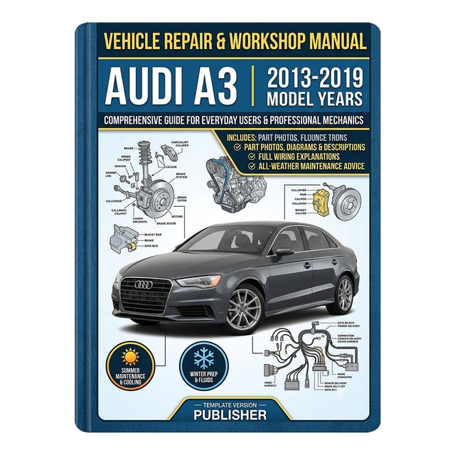 Audi A3 2013-2019 Car Repair Manual, Workshop Guide Book For Sale