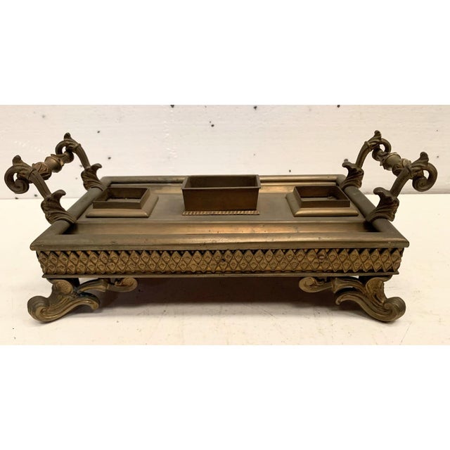 Napoleon III Style Bronze Inkwell, 20th Century For Sale - Image 4 of 8