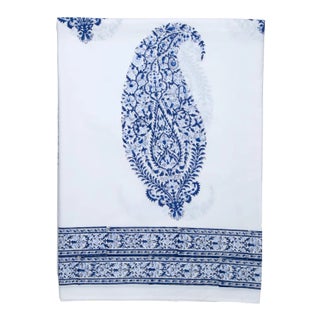 Malabar Large Paisley Fitted Sheet, Twin - Deep Blue For Sale
