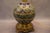 Green Electrified Kerosene Lamps in Glazed Earthenware with Gilt Bronze Mounts and Geometric Decor from Longwy, Late 19th Century, Set of 2 For Sale - Image 8 of 14