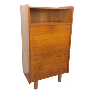 Vintage Oak Secretaire, 1960s For Sale
