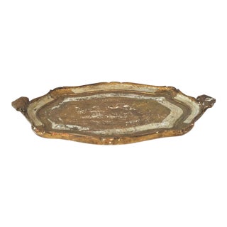 Hollywood Regency Gold Tray For Sale