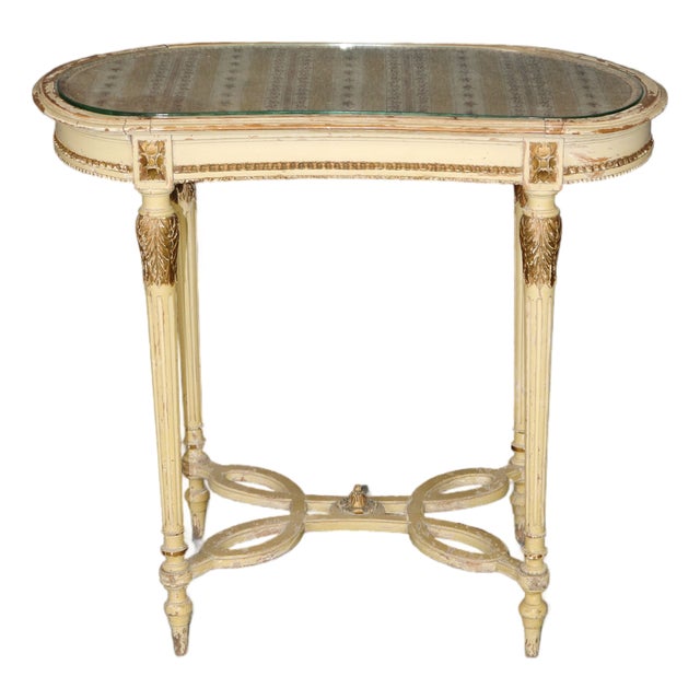 Antique French Louis XVI Parcel Gilt Ladies Vanity For Sale