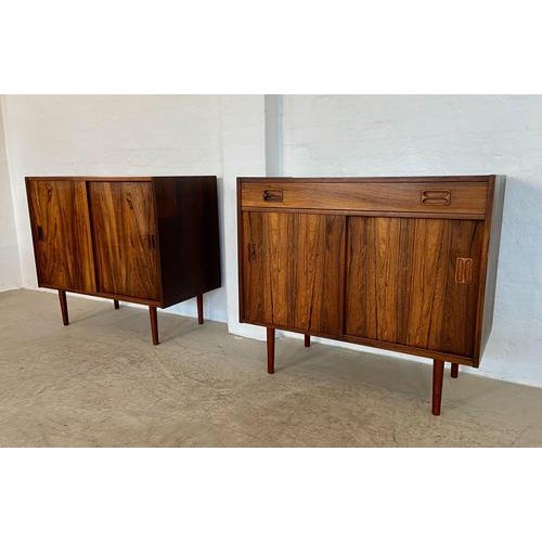 Vintage Danish Rosewood Sideboards, 1960s, Set of 2 For Sale - Image 3 of 18