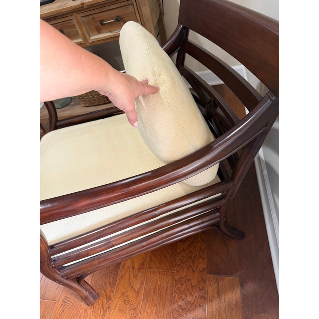 Traditional 1980s Palecek Lounge Chair For Sale - Image 3 of 16