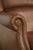 Sheepskin Wing Armchair in Warm Cognac Color For Sale - Image 10 of 13