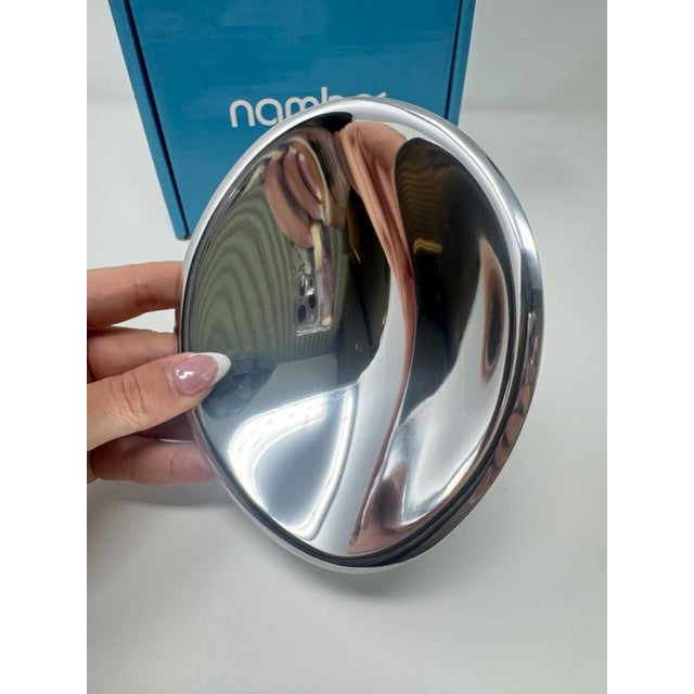 1960s Vintage 1967 Nambe 579 Cast Alloy Butterfly Bowl For Sale - Image 5 of 6