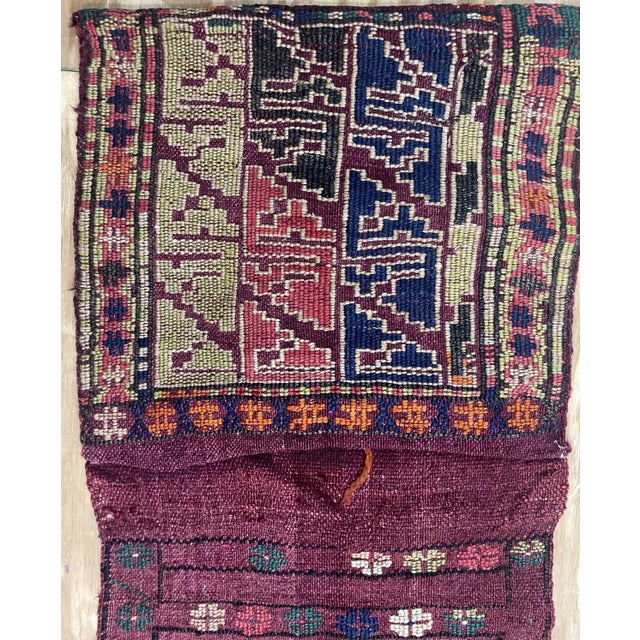 Antique Tribal Storage Bag (Khorjin Face), 16" X 40" For Sale - Image 9 of 10