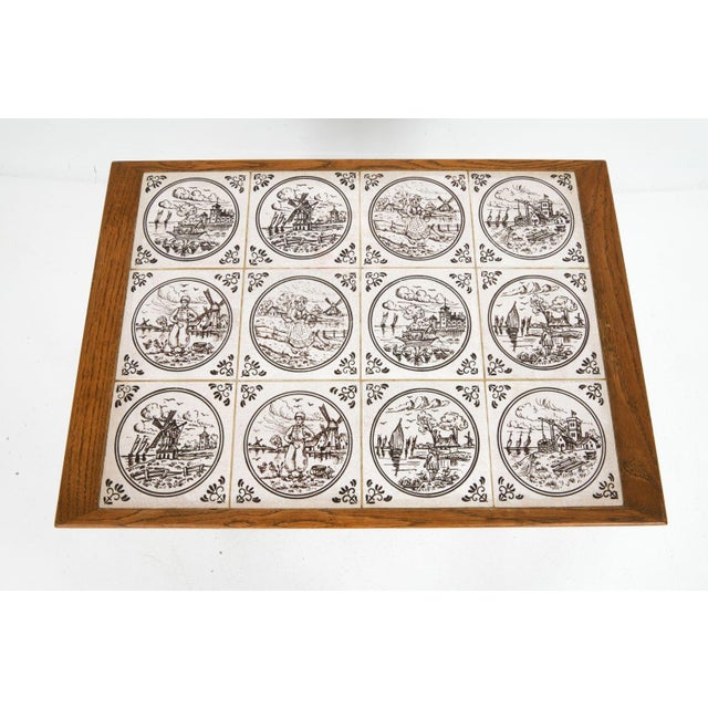 1970s Danish Oak & Tile Coffee Table For Sale In Providence - Image 6 of 7