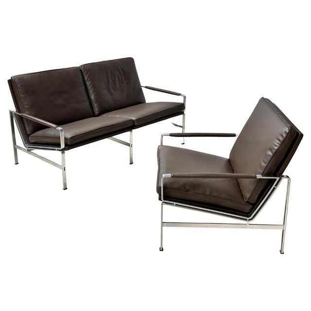 Danish FK 6720 Sofa Set by Preben Fabricius & Jørgen Kastholm for Kill International, 1960s, Set of 2 For Sale - Image 14 of 14