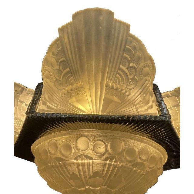 Museum Ceiling Lamp by Georges Leleu For Sale - Image 5 of 9