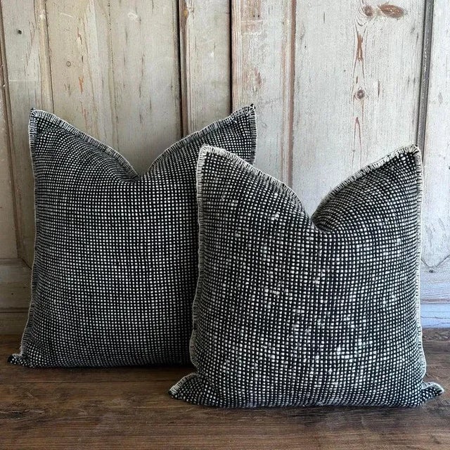 Textile Billy Hand Made Wool Accent Pillow With Insert For Sale - Image 7 of 8