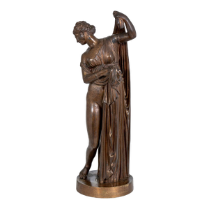 Italian "Bathing Venus" Patinated Bronze Sculpture