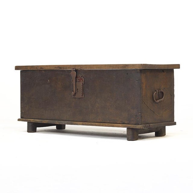 Antique Spanish Rustic Farmhouse Chest For Sale - Image 9 of 18