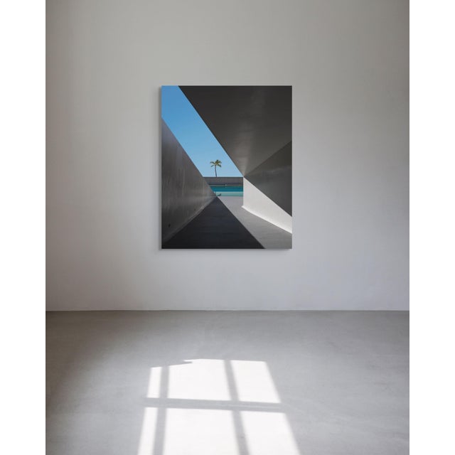 Contemporary Clean Blue III by Marc Fischer — Limited Edition Architectural Metal Print, Edition of 5 For Sale - Image 3 of 4