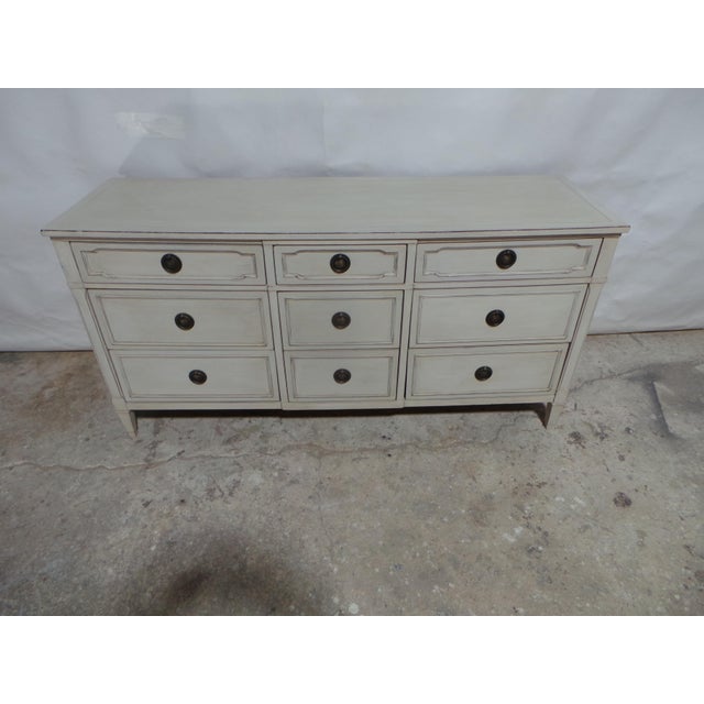 Gustavian Style Unique 9 Drawer Dresser For Sale - Image 9 of 9
