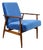 Lis Lounge Chair with Blue Sky Upholstery by Henryk Lis, 1970s For Sale