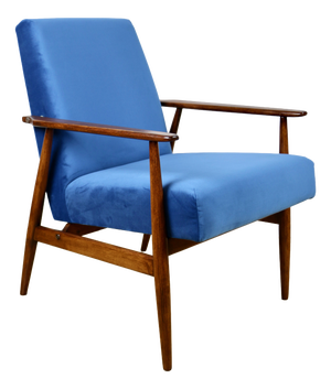 Lis Lounge Chair with Blue Sky Upholstery by Henryk Lis, 1970s