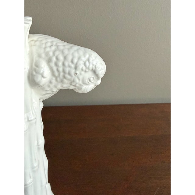 Fitz and Floyd White Porcelain Parrot Candleholders, a Pair For Sale - Image 11 of 12