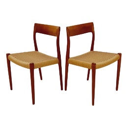 Vintage Danish Teak Model 77 Dining Chair by Niels Otto Møller, 1960s For Sale