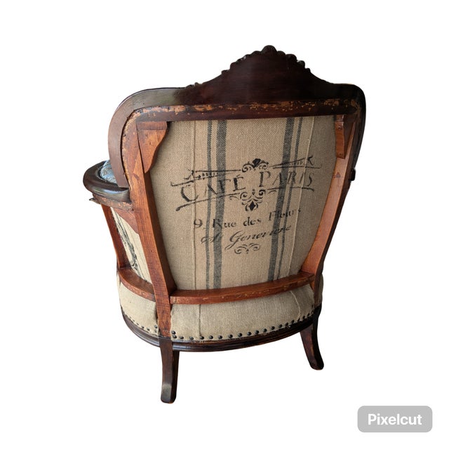 Vintage Deconstructed Louis XVI Style Accent Armchair For Sale - Image 11 of 12