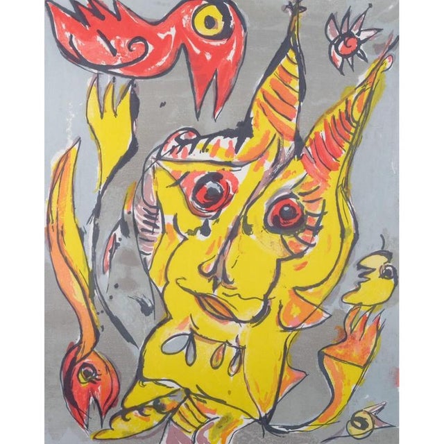 Carl-Henning Pedersen (1913-2007). 'H. C. Andersen Suite'. lithograph, no. 85/250. 75 x 55.5 (82 x 62) cm. Comes in a frame.