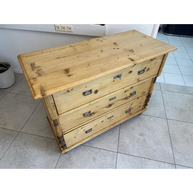 Gründerzeit Chest of Drawers in Spruce Softwood For Sale - Image 9 of 12