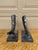 Pair of Vintage Faux Ram Horn Sculptures on Black Marble Bases For Sale - Image 16 of 16