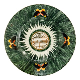 Vintage Chinese Bok Choy Cabbage Leaf Decorative Plate For Sale