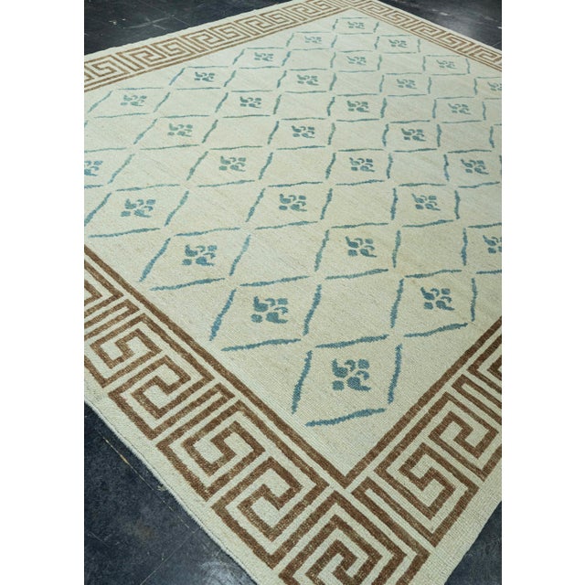 Ivory Turkish Oushak Rug 8'5" x 10'3" #19533 For Sale - Image 8 of 8
