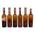 French Amber Glass Medicine Bottles, Set of 6 For Sale