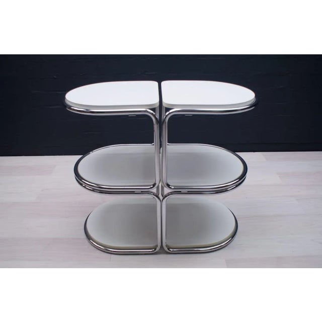 Silver German Semi-circular Tubular Steel Shelves, 1970s, Set of 2 For Sale - Image 8 of 14