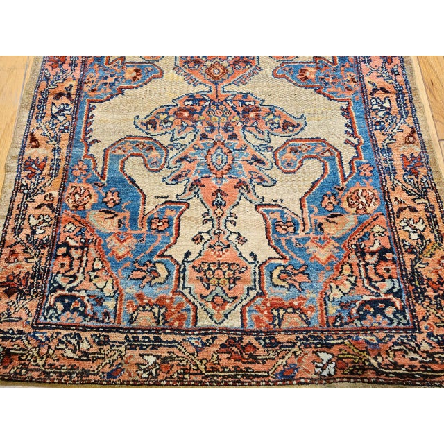 "Step into the world of authentic tribal artistry with this beautiful and rare Persian Malayer Camelhair Long Runner hand-...