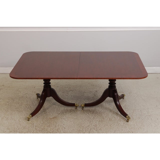 Traditional Baker Colonial Williamsburg Mahogany Dining Room Table For Sale - Image 3 of 18