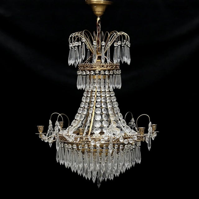 Antique Swedish Empire Chandelier, 1900 For Sale - Image 4 of 4