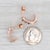 New Spiked 0.12ctw Diamond Halo Earrings 14k Rose Gold J-Hook Drop Pierced - 2 Pieces For Sale - Image 4 of 4