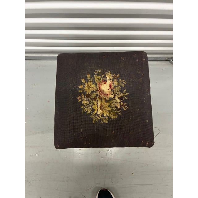 Late 19th Early / 20th Century Mahogany Stool With Ornately Carved Cabriole Legs, and Apron Consistent With Victorian or French Provincial Styling. For Sale - Image 4 of 7