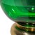 Green Vintage Mid Century Modern Green Glass Bowl With Gold Base For Sale - Image 8 of 8