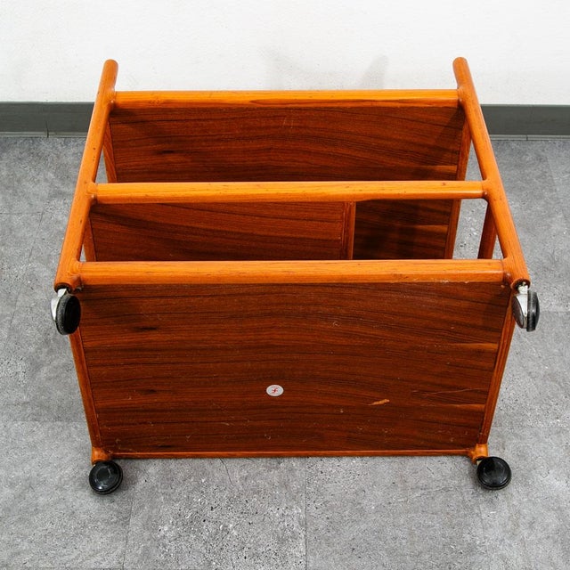 1960s Serving Bar Cart Trolley Johannes Andersen Teak Silkeborg For Sale - Image 12 of 12