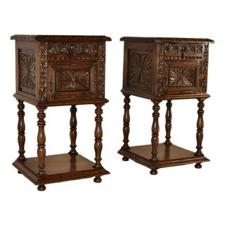 Pair of 19th Century French Oak Side Tables For Sale