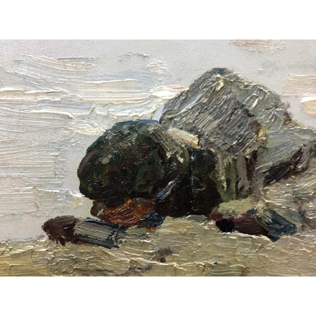 1970s 1970s Oil Painting Seascape Peter Kuzmich Stolyarenko For Sale - Image 5 of 7