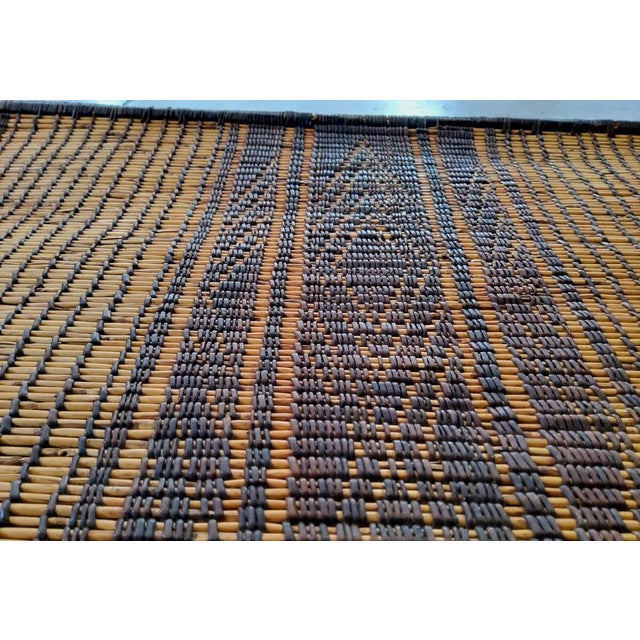 Vintage Tuareg Rug in Rush and Leather, 1990s For Sale - Image 6 of 9