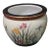 Late 20th Century Hand Painted with Iris, Birds, Butterflies Planter For Sale