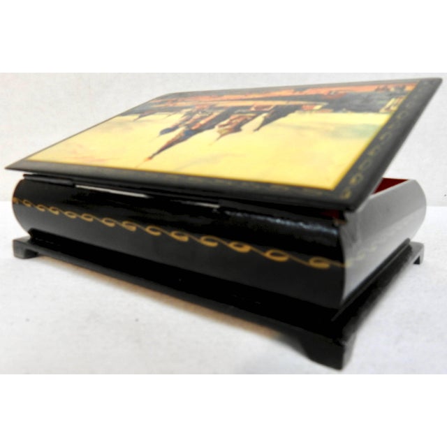 St. Basil's Cathedral on Russian Lacquer Box For Sale - Image 4 of 9