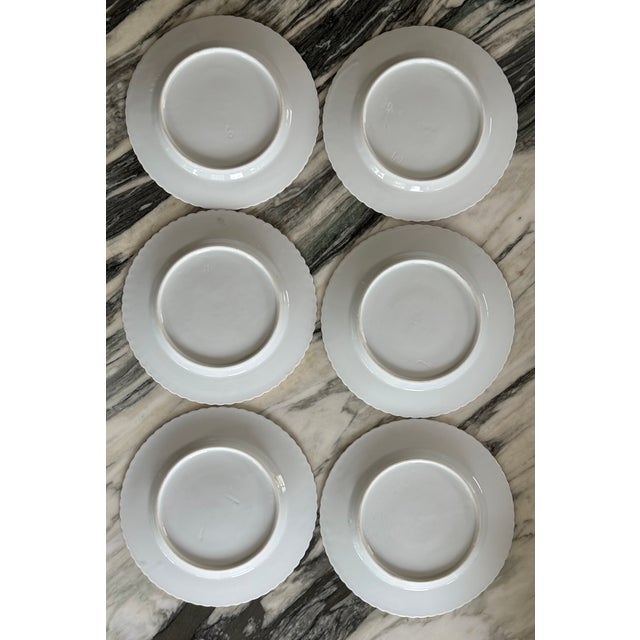 Mid-Century Victoria Pottery Buck Deer Motif Hand Painted Salad Plates - Set of 6 For Sale In Seattle - Image 6 of 18