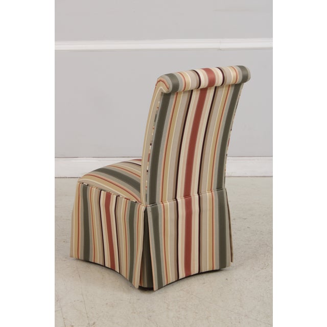 Textile Pair of Ethan Allen Slipper Dining Chairs For Sale - Image 7 of 14