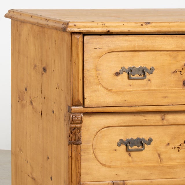 19th Century Romanian Large Pine Chest of Three Drawers For Sale - Image 10 of 18